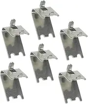 6pcs Freezer Shelf Stainless Steel Freezer Square Clips Freezer Cooler Shelf Refrigerator Clip Hooks Cooler Shelf Support Fridge Refrigerator Shelf Clips Frame Support Thicken