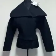 ZARA LIMITED EDITION 100% WOOL CROPPED JACKET BLACK FW24/25 SIZES XS-L 4088/350