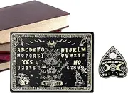 Wooden Spirit Board - Miniature Wooden Spirit Board - Dowsing Divination Tools with Planchette Metaphysical Home Decoration for 2+ Players