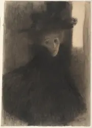 Gustav Klimt - Portrait of a Lady with Cape Giclee Fine Art Print on Canvas 36"