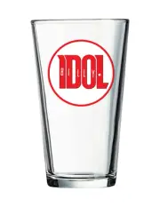 Billy Idol - Rock and Roll - 16 oz Pint Pub Beer Glass Seltzer Water Tea