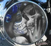 HARLEY DAVIDSON 2019+ SOFTAIL DERBY CLUTCH PRIMARY COVER SKULL KISS