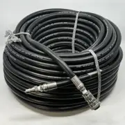 DWE 150' Breathing Air Hose 250 PSI 3/8" w/ PARKER Quick-Connect SS Fittings NEW