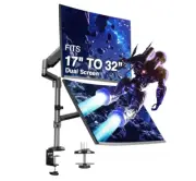 AVLT Dual 13"-32" Stacked Monitor Arm Desk Mount fits Two Flat/Curved Monitor