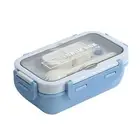 Divided Lunch Containers Meal Prep Container, Portable, with Lid & Spoon