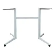 New White Dining Table legs Powder Coated Metal Pedestal Double Base 700mm