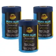 22" Wide x 65' Long Roll of Pure Blue Pre-Taped Masking Film, 3 Pack - Pre-Fo...