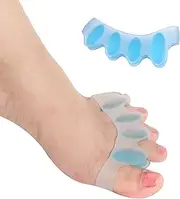 Wonder Care Silicone Toe Separator For Feet Gel Toe Pads Toe Big Toe Corrector Bunion Toe Straightener Yoga Toe Stretcher Hammer Toe Bunion Blue [Pair of 1-2 Pieces]