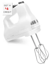 KitchenAid Ultra Power 5-Speed White Hand Mixer with $6 Credit