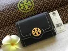 TORY BURCH Felix Medium Wallet Tri-Fold Black Leather New With Tag Authentic