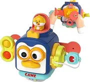 Montessori Toys for 1 Year Old Boys Girls, Sensory Busy Cube Travel Toys for Toddlers 1-3 with 8 Educational Activities, Baby Toys 12-18 Months First Birthday Gifts
