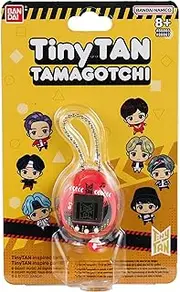 Tamagotchi Nano TinyTAN Red | BTS TinyTAN 4cm Red Virtual Pet Hand Held Games Machine | Electronic Cyber Pet with All 7 BTS Stars | Mini Retro Tamagotchi Original Fun with Electronic Pets Toy