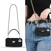 Yatchen Wallet Case for iPhone 7 Plus/8 Plus,Crossbody Phone Case with Lanyard Strap Cute Flip Credit Card Holder Soft Silicone Girls Lady Handbag Cover for iPhone 7 Plus/8 Plus Black