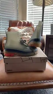 melissa combat boots jelly clear