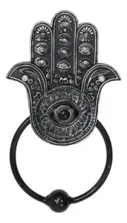 Sacred Symbols Hand of God Hamsa Palm with Evil Eye Decorative Door Knocker
