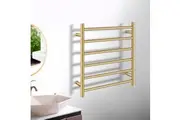 ACA Brushed Gold 6 Bars Electric Heated Towel Rack 620x600mm Round Stainless Steel Towel Rail Warmer Clothes