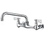 Kitchen Faucet Wall Mount with 10 Inch Swivel Spout 8" Center Commercial Sink...