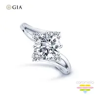 在飛比找Yahoo奇摩購物中心優惠-彩糖鑽工坊 GIA 鑽石 1克拉 E/SI2 18K 鑽戒 