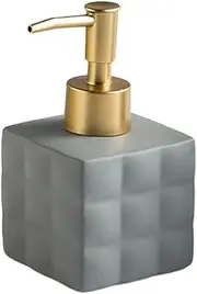 Ceramic Hand sanitizer Bottled Shampoo Shower Gel Conditioner Lotion Press Bottle Hotel Club Bottle (Color : Gray)