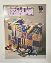 Annie's Attic Plastic Canvas Sample Stitches Tote Bag Pattern Leaflet