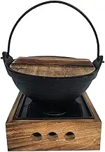 Japanese Cast Iron Stew Pot with Stand Non Stick Cauldron for Soup Ramen and Rice Old Fashioned Cookware for Home and Camping Ergonomic Design for Easy Handling