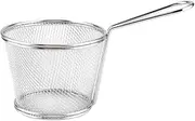 Mini Stainless Steel Deep Fry Chips Basket Food Presentation Strainer Potato Net Fruits Cooking Tool Fryer Baskets for Pot with Cooking French Fries Round