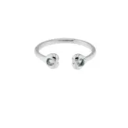 NEW Sterling Silver Toe Ring Blue Zircon Bling
