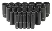26-Piece 1/2 in. Drive Deep Length Metric Socket Set 1726MD GREY PNEUMATIC