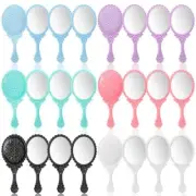 24 Pack Vintage Handheld Mirror, Portable Embossed Flower Mirror, Hand Held