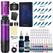 Tattoo Pen Kit Tattoo Beginners Practice Kit Wireless Power Supply RCA Interface