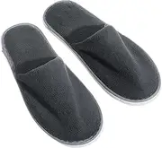 6 Pack Women's Hotel Slippers Non-slip Spa Shoes for Indoor Home Use Grey