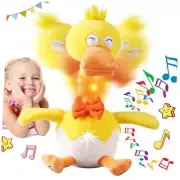 13" Eggshell Talking Dancing Duck, Repeating What You Say Mimicking Recording