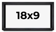 18x9 Shadow Box Frame Black | 1 Inches Deep Real Wood Farmhouse Shadowbox Displa