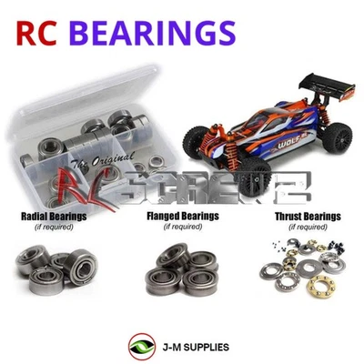 RCScrewZ Metal Shielded Bearings dhk007b for DHK Hobby Wolf BL 1/10 Buggy | KIT