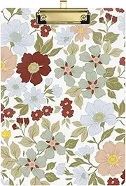 Colorful Vintage Floral clipboard with Nursing Hard Board for Homework Pediatric Size 9 x 12