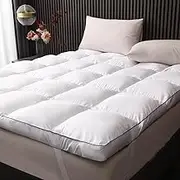 TESIONE 3 Inch Memory Foam Mattress Topper Twin Size, Pillow Top with Soft Fluffy Shredded Memory Foam Filling Mattress Pad, Non-Slip Design, 4 Elastic Straps