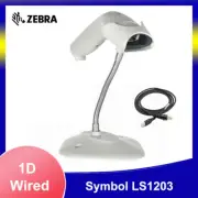 New Zebra Symbol LS1203 1D Handheld Barcode Scanner with Stand and USB Cord Kit