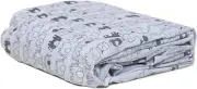 Playette Printed Travel Cot Fitted Sheet, White and Grey Elephants