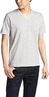 INTERMEZZO(インターメッツォ) V-Neck Striped Cut and Sewn
