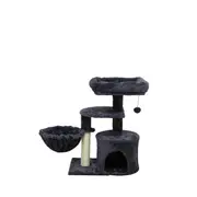 Catio Chipboard Flannel Cat Scratching Tower Cubby