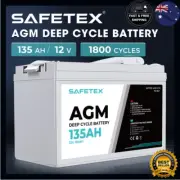 Safetex AGM Deep Cycle Battery 12V Lead Acid Solar Caravan Camping Sealed Power