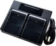 USB Dual Battery Charger for Canon LP-E6 LPE6 LP-E6N LPE6N LC-E6 LC-E6E, EOS 5D Mark II, III, IV, 5DS, 6D, 7D Mark II,III; 60Da, 70D, 80D 90D, XC10 XC15 Camera
