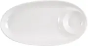 NAMOARLY Ceramic Divided Dumpling Plate Cute Serving Dish for Snacks Fruits Desserts Ceramic Chip and Dip Platter for Home Parties and Restaurants