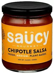 Saucy gourmet salsa roasted garlic chipotle 15.5 ounce (1 Jar)