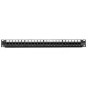 Leviton 6910G-U24 Cat 6A Flat Quickport Patch Panel 24-Port 1RU Black