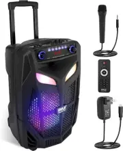Pyle Bluetooth Portable PA Speaker Rechargeable Battery FM Radio Indoor/Outdoor