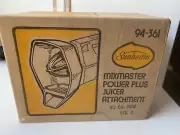 Vintage Unused SUNBEAM Mixmaster Power Plus Juicer Attachment 94-361 MCM orange