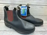 Blundstone Men Size 9 US 10 Brown Leather Stripe Side Elastic Chelsea Boot