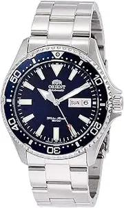 [ORIENT] Mako RN-AA0002L Men's Automatic Watch, Mechanical, Made in Japan, Automatic Diver's Watch, Navy, Dial Color - Blue, Watch diver, automatic winding (hand wound), second hand stop function