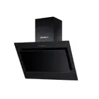 Devanti Rangehood 900Mm Black Angled Side Draft Canopy Glass 90Cm